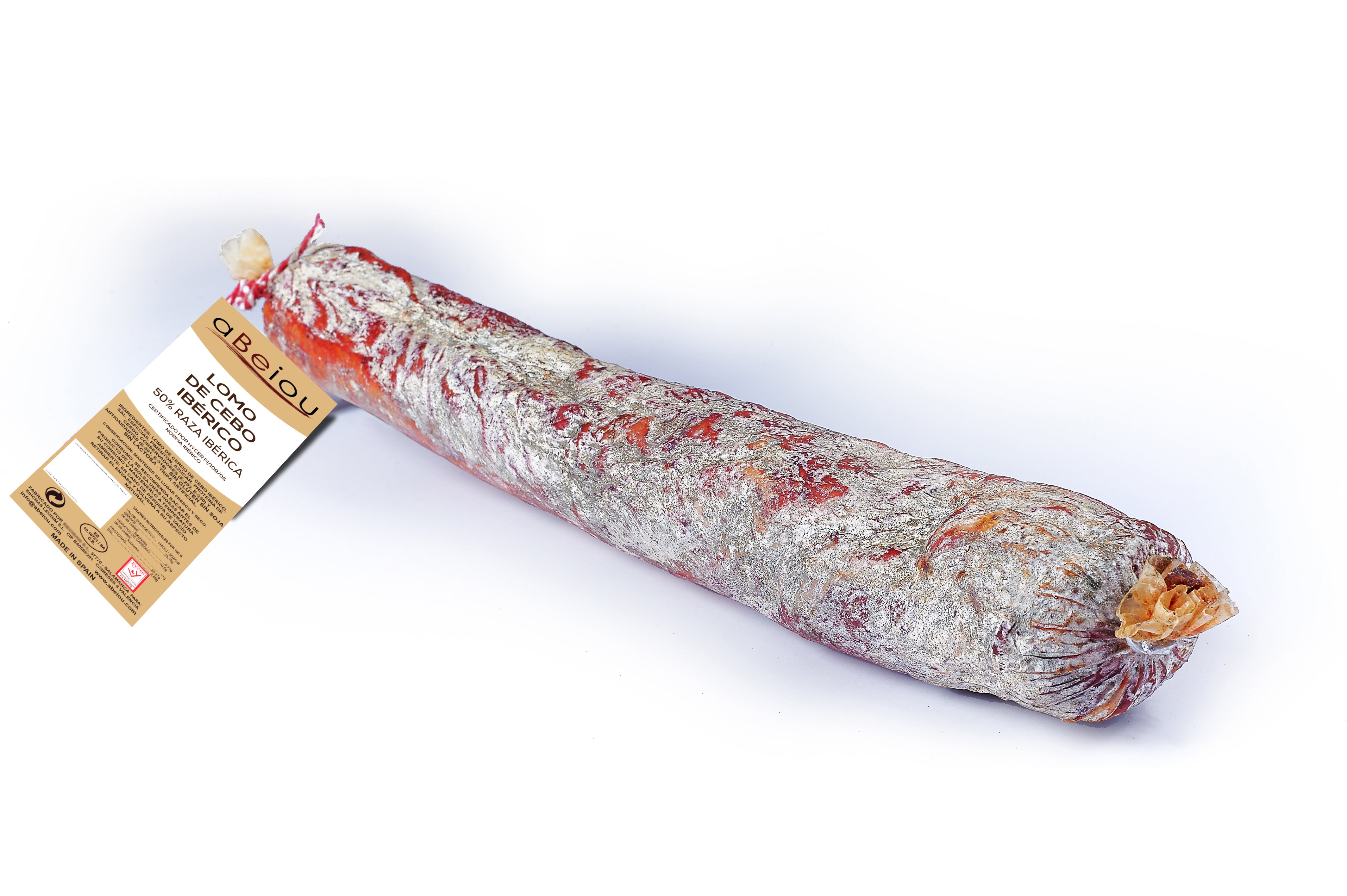 LOMO IBERICO DE CEBO. CURADO ARTESANALMENTE EN GUIJUELO. PIEZA ENTERA